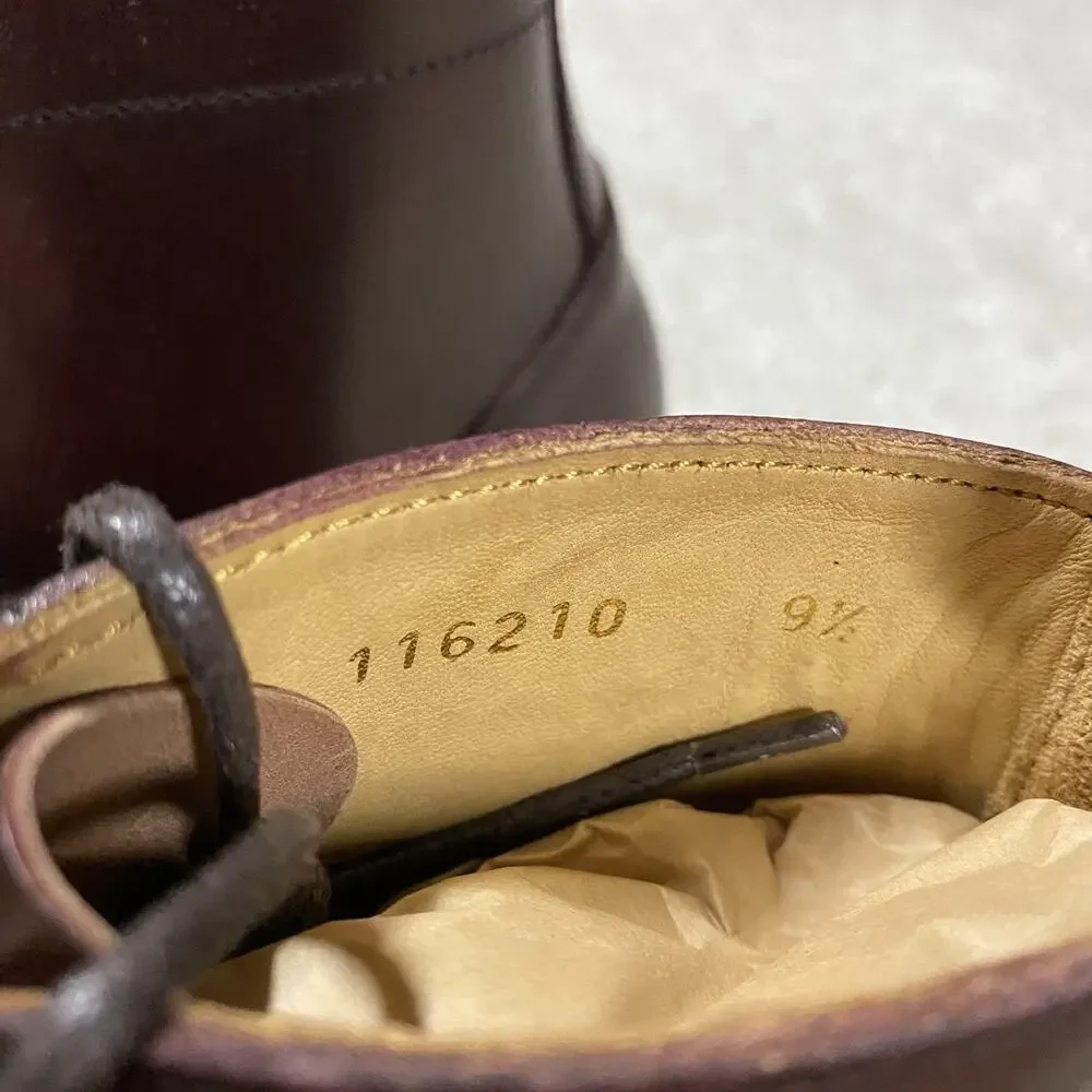 Meermin Boots Mens 10.5E Brown Shell Cordovan Cap Toe City Lug 116210 Ivy Prep